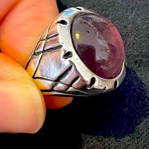 Fluorite Sterling Silver Ring size 8